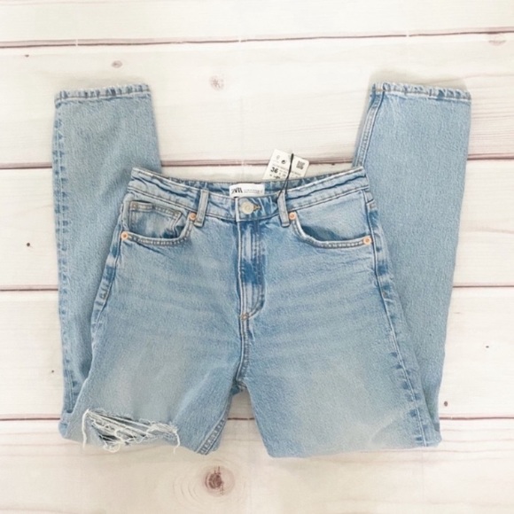 Zara Straight Leg Jeans NWT - Picture 1 of 6